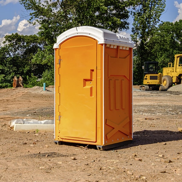 how often are the portable restrooms cleaned and serviced during a rental period in Wallington